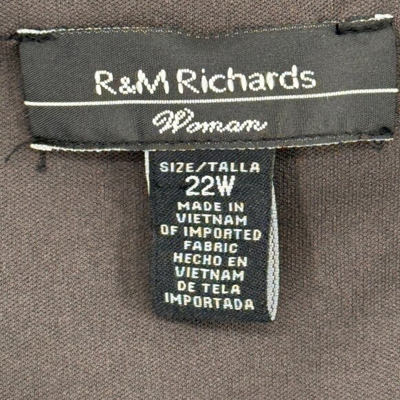 R&M Richards Womens Cascade Grey Knit Jacket Dress size 22w plus new $99 - Picture 3 of 14